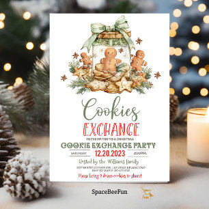 Christmas cookie exchange invitation Holiday cook 