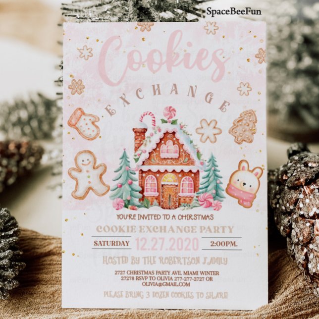Christmas cookie exchange invitation Holiday cooki (Christmas cookie exchange invitation Holiday cookie exchange party Personalize Cookie swap Christmas)
