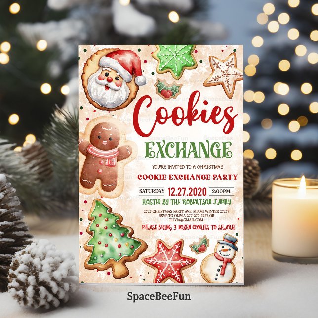 Christmas cookie exchange invitation Holidy (Christmas cookie exchange invitation Holliady
Christmas cookie exchange invitation Holiday cookie )