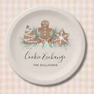 Christmas Cookie Exchange Paper Plate