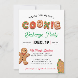 Christmas Cookie Exchange Party Invitation