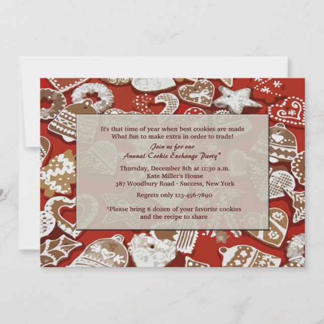 Christmas Cookie Exchange Party Invitation (Front)
