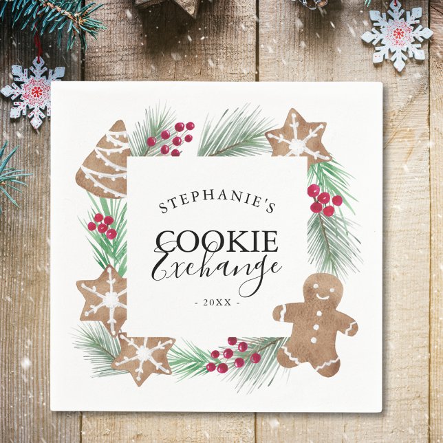Christmas Cookie Exchange Party Napkin (Creator Uploaded)