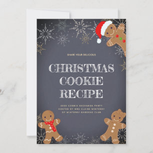 Christmas Cookie Exchange Party Share Recipe Card