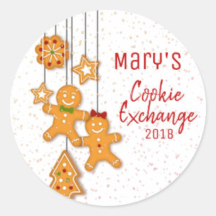 Christmas Cookie Exchange Party Stickers