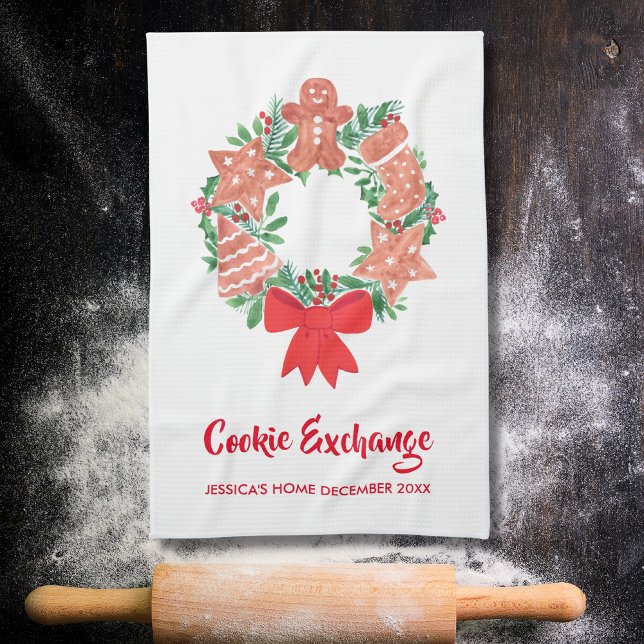 Christmas Cookie Exchange Party Tea Towel (Creator Uploaded)