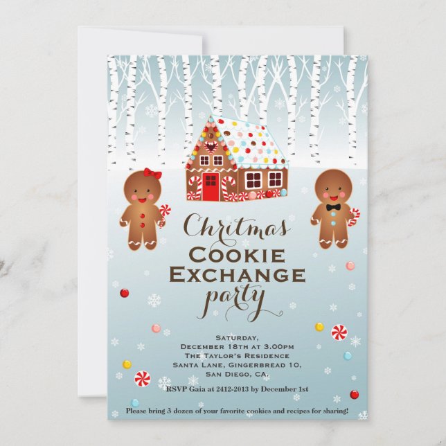 Christmas Cookie Exchange Paty Invitation (Front)