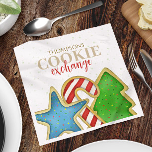 Christmas Cookie Exchange Personalised  Napkin