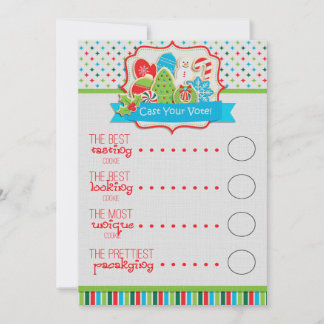 Christmas Cookie Exchange Voting Ballots