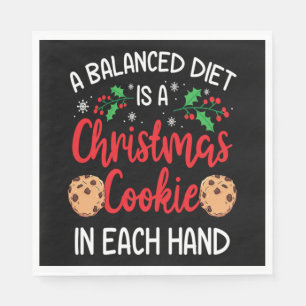Christmas Cookie Funny Xmas Holiday Gift Napkin