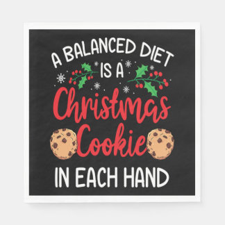 Christmas Cookie Funny Xmas Holiday Gift Napkin