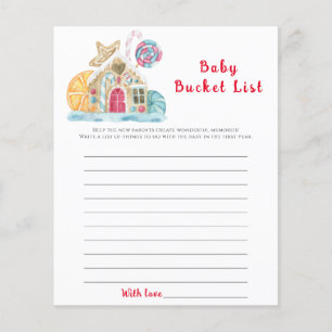 Christmas cookie house Baby bucket list game