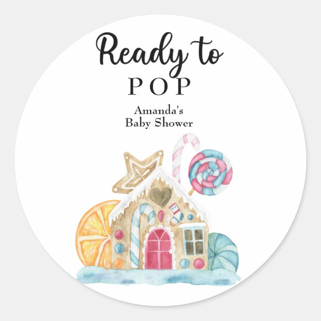 Christmas cookie house - Ready to pop Classic Round Sticker (Front)