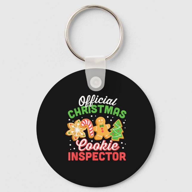 Christmas Cookie Inspector Dad  Key Ring (Front)