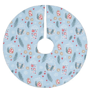 Christmas Cookie Jar Nordic Scandi  Brushed Polyester Tree Skirt