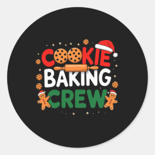 Christmas Cookie King Crew Pyjamas King Family Fun Classic Round Sticker