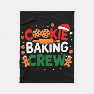 Christmas Cookie King Crew Pyjamas King Family Fun Fleece Blanket