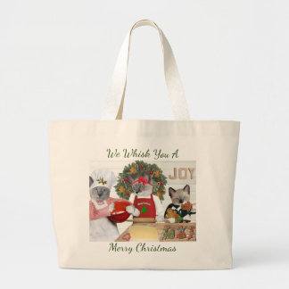 Christmas Cookie Kitten Jumbo Tote Bag