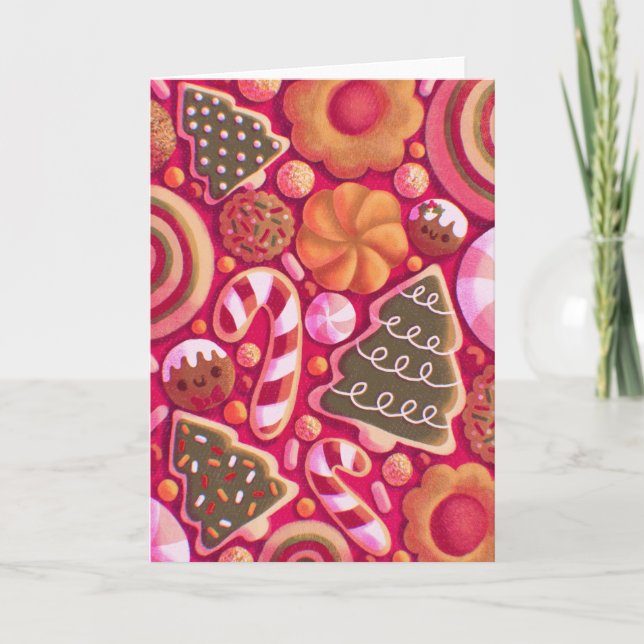 Christmas Cookie Pattern  Card (Front)