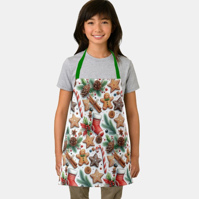 Christmas Cookie Pattern Kids  Apron (Insitu)