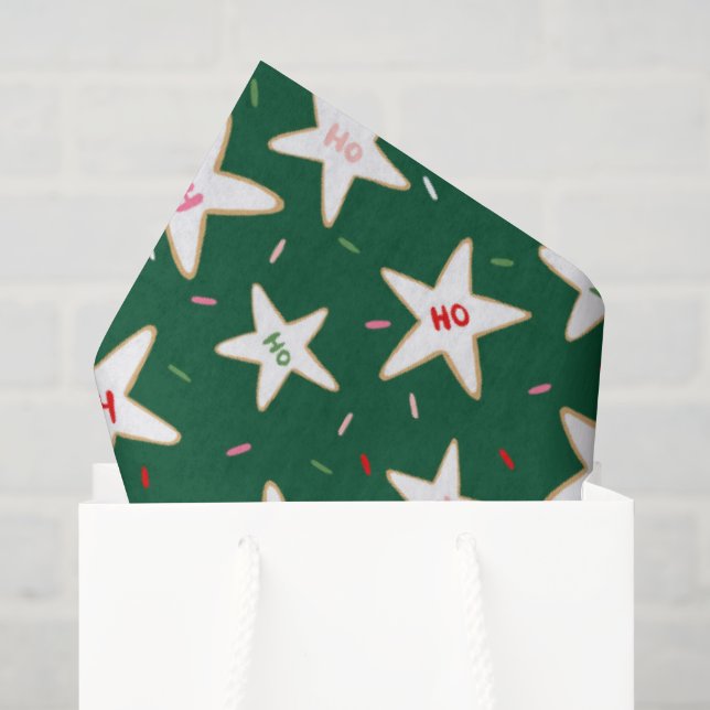 Christmas Cookie Pattern Tissue Paper (Gift Bag)