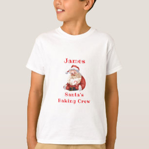 Christmas Cookie Santa's Baking Crew Kids T-Shirt