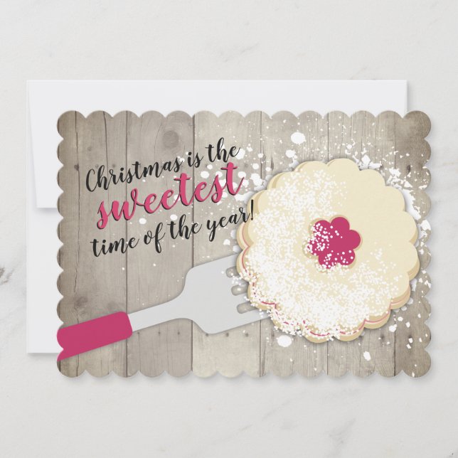 Christmas cookie spatula holiday baking gift card (Front)