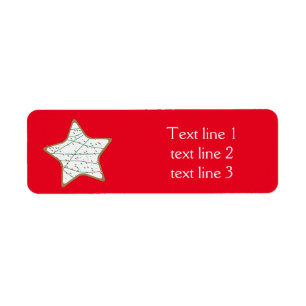 Christmas Cookie Star Holiday Party Address Labels