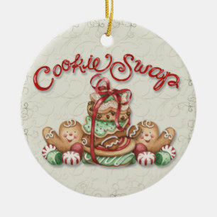Christmas Cookie Swap Ceramic Ornament