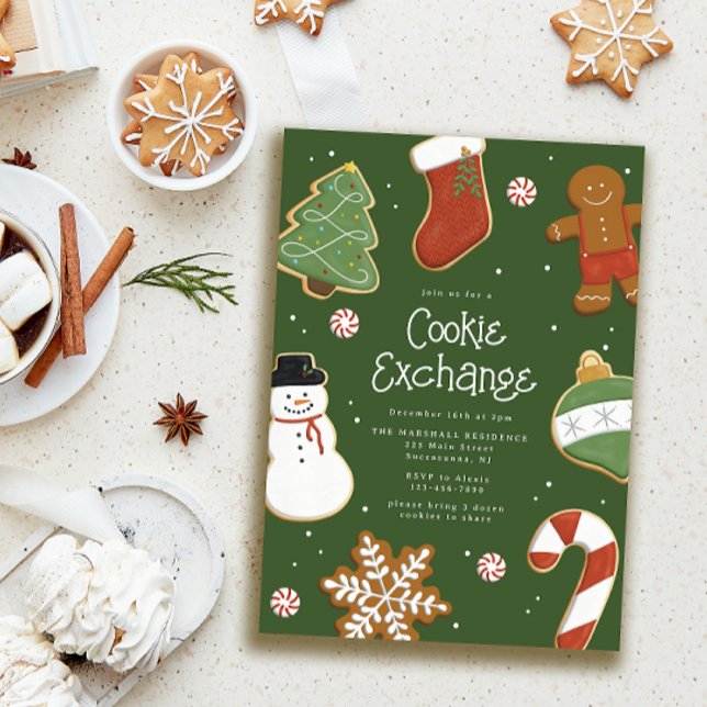 Christmas Cookie Swap Exchange Holiday Party Invitation (Creator Uploaded)