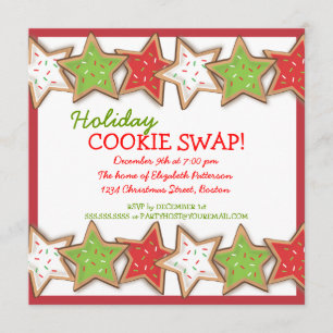 Christmas Cookie Swap Holiday Invitation