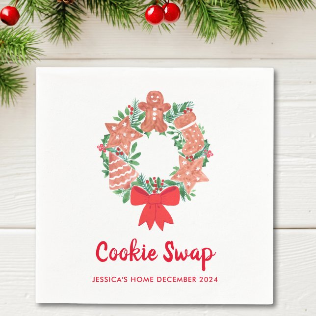 Christmas Cookie Swap Napkins (Creator Uploaded)