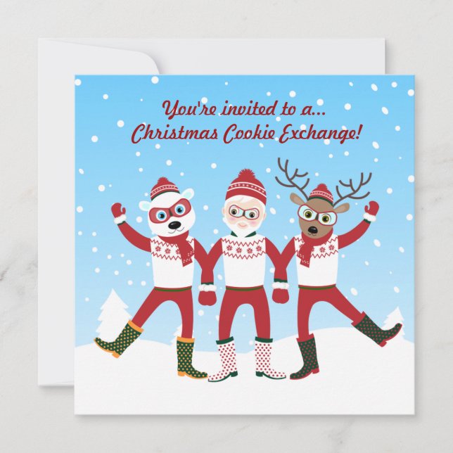 Christmas Cookie Swap Party Invite (Front)