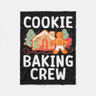 Christmas Cookie Taster Cookie Baking Crew Gingerb Fleece Blanket