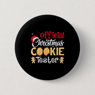 Christmas Cookie Tester Funny Baking Crew Xmas  6 Cm Round Badge
