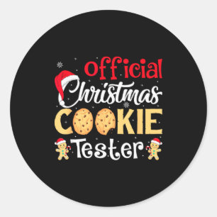 Christmas Cookie Tester Funny Baking Crew Xmas  Classic Round Sticker
