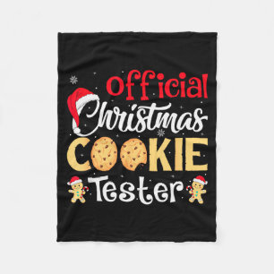 Christmas Cookie Tester Funny Baking Crew Xmas  Fleece Blanket