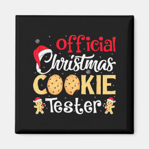 Christmas Cookie Tester Funny Baking Crew Xmas Magnet