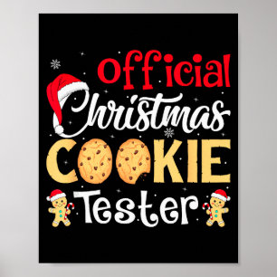 Christmas Cookie Tester Funny Baking Crew Xmas  Poster