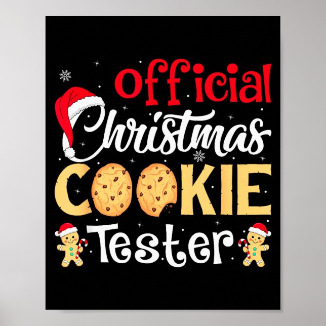 Christmas Cookie Tester Funny Baking Crew Xmas  Poster (Front)