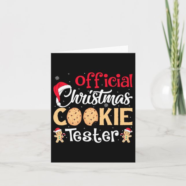Christmas Cookie Tester Funny Baking Crew Xmas Pre Card (Front)