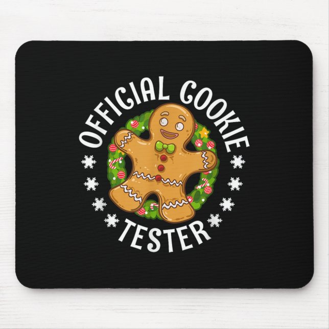 Christmas Cookie Tester Men Women Kids Youth  Mouse Pad (Front)
