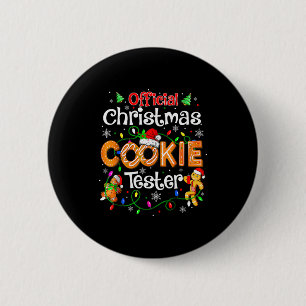 Christmas Cookie Tester Taster Baking Crew Toddle 6 Cm Round Badge