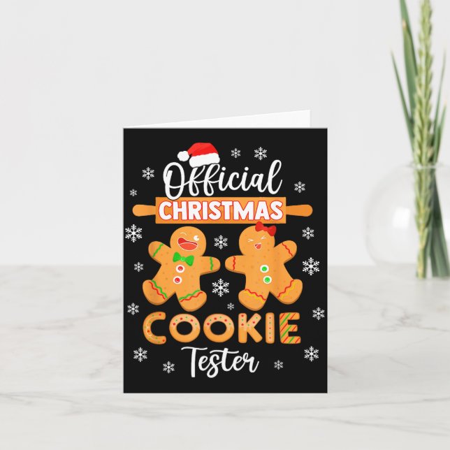 Christmas Cookie Tester Taster Baking Crew Toddle  Card (Front)