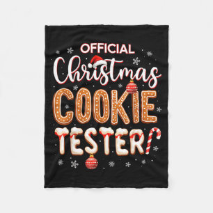 Christmas Cookie Tester Taster Baking Crew Toddle  Fleece Blanket