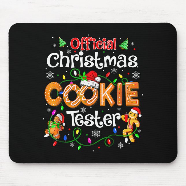 Christmas Cookie Tester Taster Baking Crew Toddle  Mouse Pad (Front)
