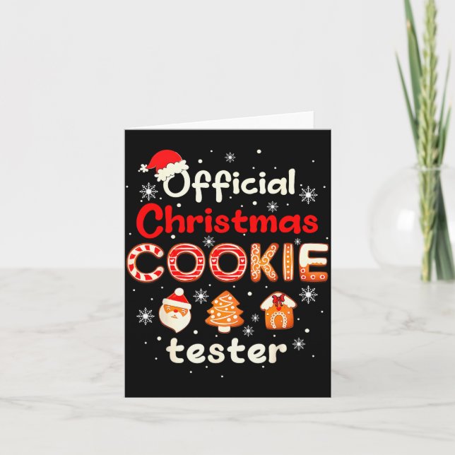 Christmas Cookie Tester Taster Baking Crew Toddler Card (Front)