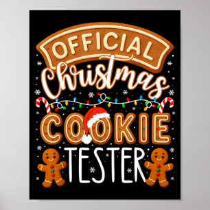 Christmas Cookie Tester Taster Funny Family Baking Poster