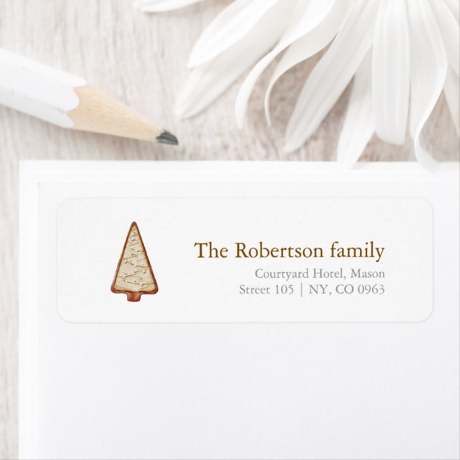Christmas Cookie Tree Return Address Label (Insitu)
