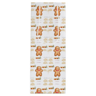 Christmas cookie wine gift bag